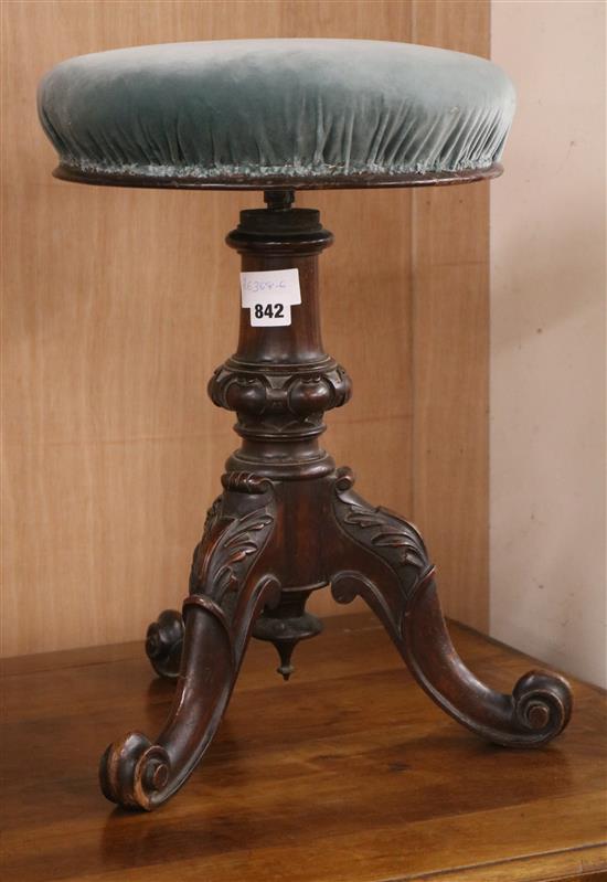 A revolving piano stool W.37cm